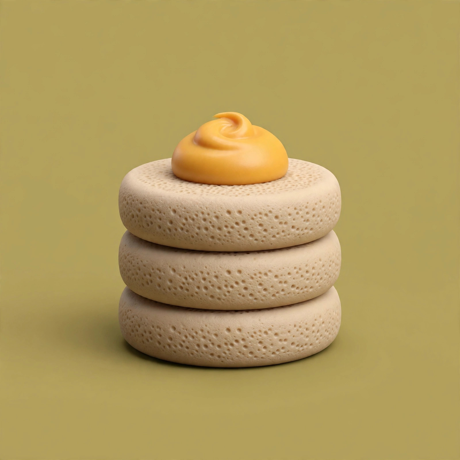 Injera layers topped with golden seasoned butter
